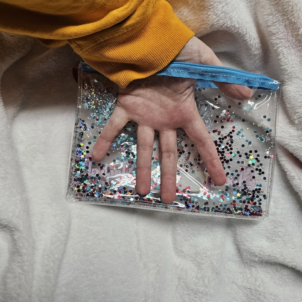 Glitter Sloth Unicorn Rainbow Zippered Fidget Pouch